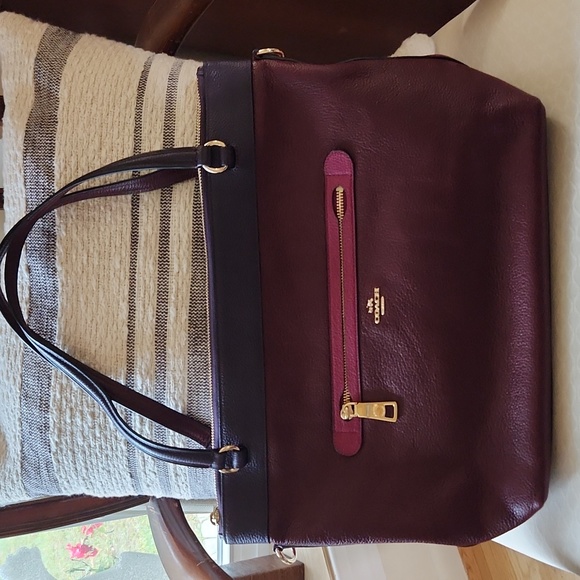 Coach Handbags - Coach Tyler Tote burgundy purple pink leather bag purse FINAL PRICE DROP